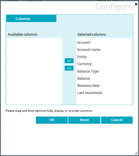 Table Configure picture