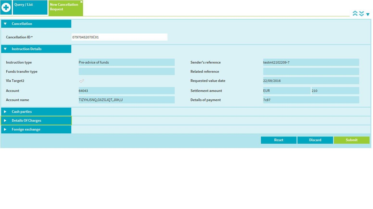 Cash Instruction Cancel from Detail picture