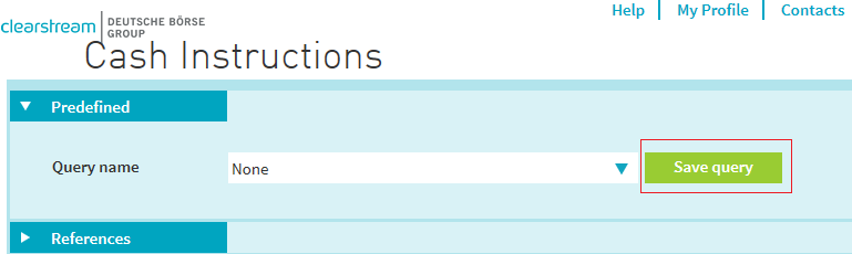 Cash Instruction Save Query picture