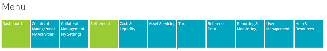 Security Position Settlement Menu picture